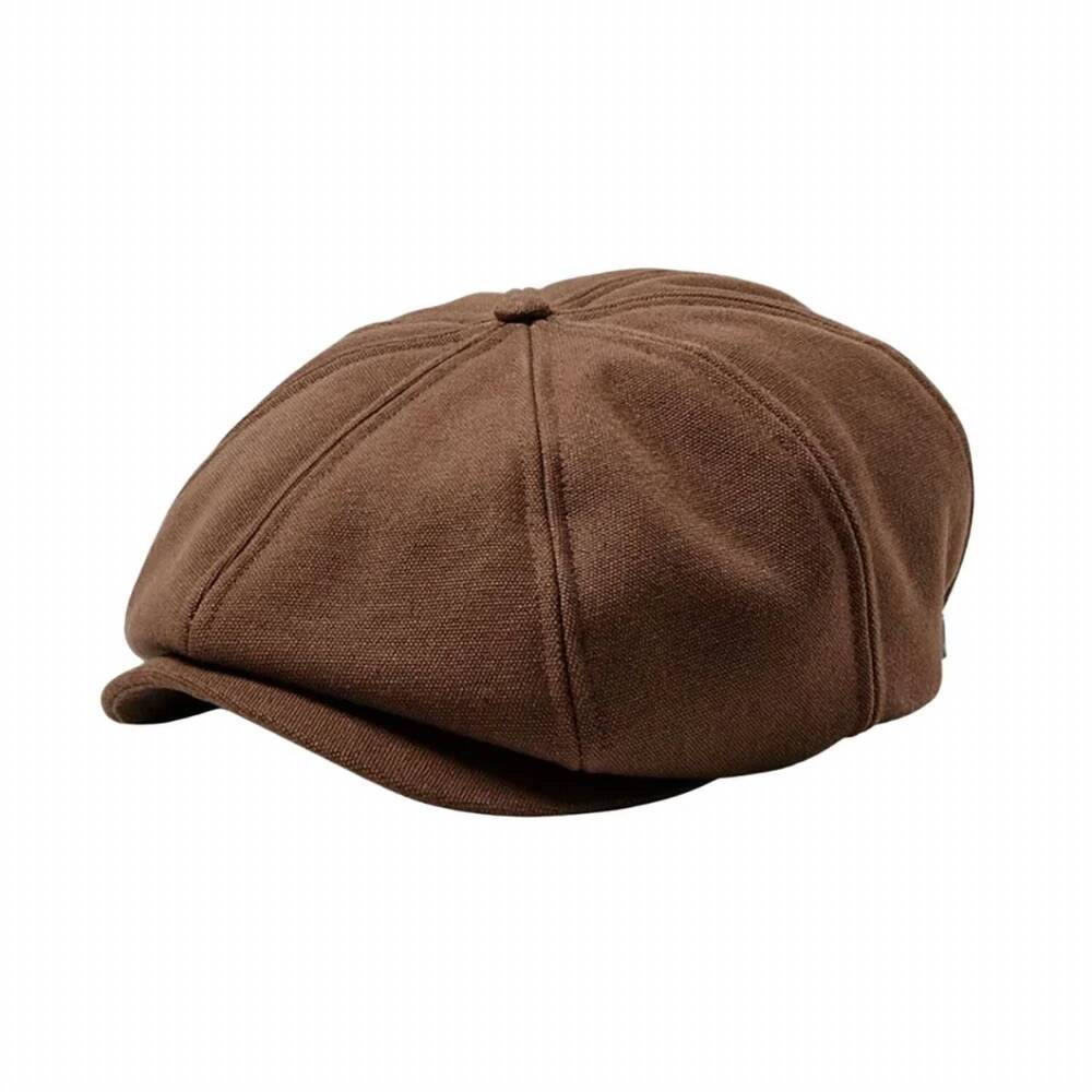 NEW BRIXTON men's brood sherpa snap cap in pine cone brown
